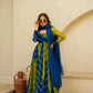 RADHIKA BLUE & GREEN LEHERIYA SET