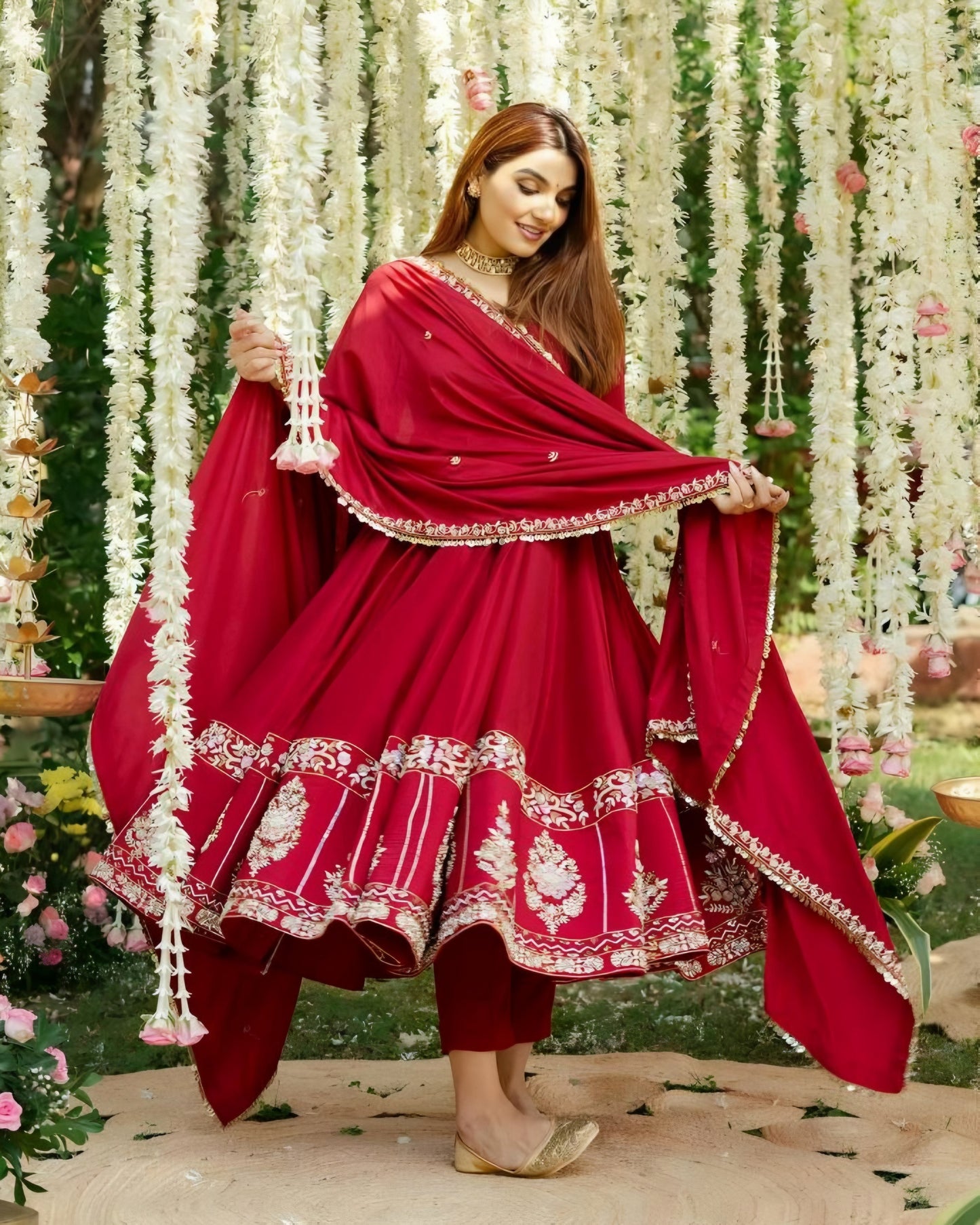 RIMI'S RED COLOUR TRENDING ANARKALI SET