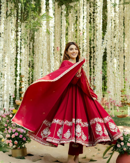 RIMI'S RED COLOUR TRENDING ANARKALI SET