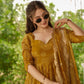 BANDHANI  Mehandi COLOR ANARKALI SUIT SET