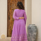 PURPLE  READYMADE KALI-CUT  ANARKALI SUIT SET -td-151