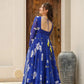 BLUE FLORAL GEORGETTE SET