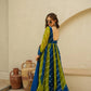RADHIKA BLUE & GREEN LEHERIYA SET