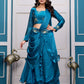 Heavy Traditional Crop Top Lengha With Peplon With  Six Color