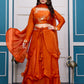 Heavy Traditional Crop Top Lengha With Peplon With  Six Color