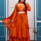 Heavy Traditional Crop Top Lengha With Peplon With  Six Color