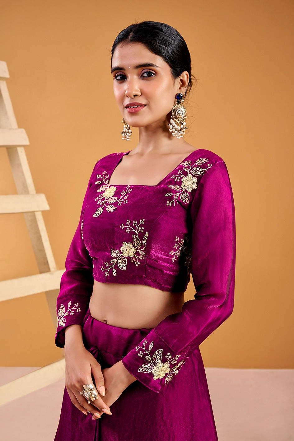 Heavy Traditional Crop Top Lengha With Peplon With  Six Color
