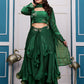 Heavy Traditional Crop Top Lengha With Peplon With  Six Color