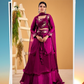 Heavy Traditional Crop Top Lengha With Peplon With  Six Color