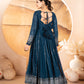 RAKHI'S RAMA COLOURED ANARKALI SUIT SET.