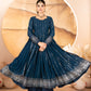 RAKHI'S RAMA COLOURED ANARKALI SUIT SET.