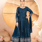 RAKHI'S RAMA COLOURED ANARKALI SUIT SET.