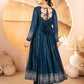 RAKHI'S RAMA COLOURED ANARKALI SUIT SET.