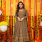 CHOCLATE STAR EMBROIDERED GEORGETTE SUIT SET TD-120