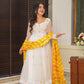 TANIYA'S WHITE PREMIUM QUALITY SUIT SET
