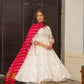 TANIYA'S WHITE PREMIUM QUALITY SUIT SET