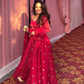 Red Colour Traditional Anarkali Suit