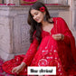 RED EMBROIDERED GEORGETTE SUIT SET