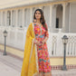 MALTI COLOUR READYMADE GOWN WITH DUPATTA SET-TD-129-MALTI RED