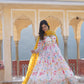 Malti Colour READYMADE GOWN WITH DUPATTA SET