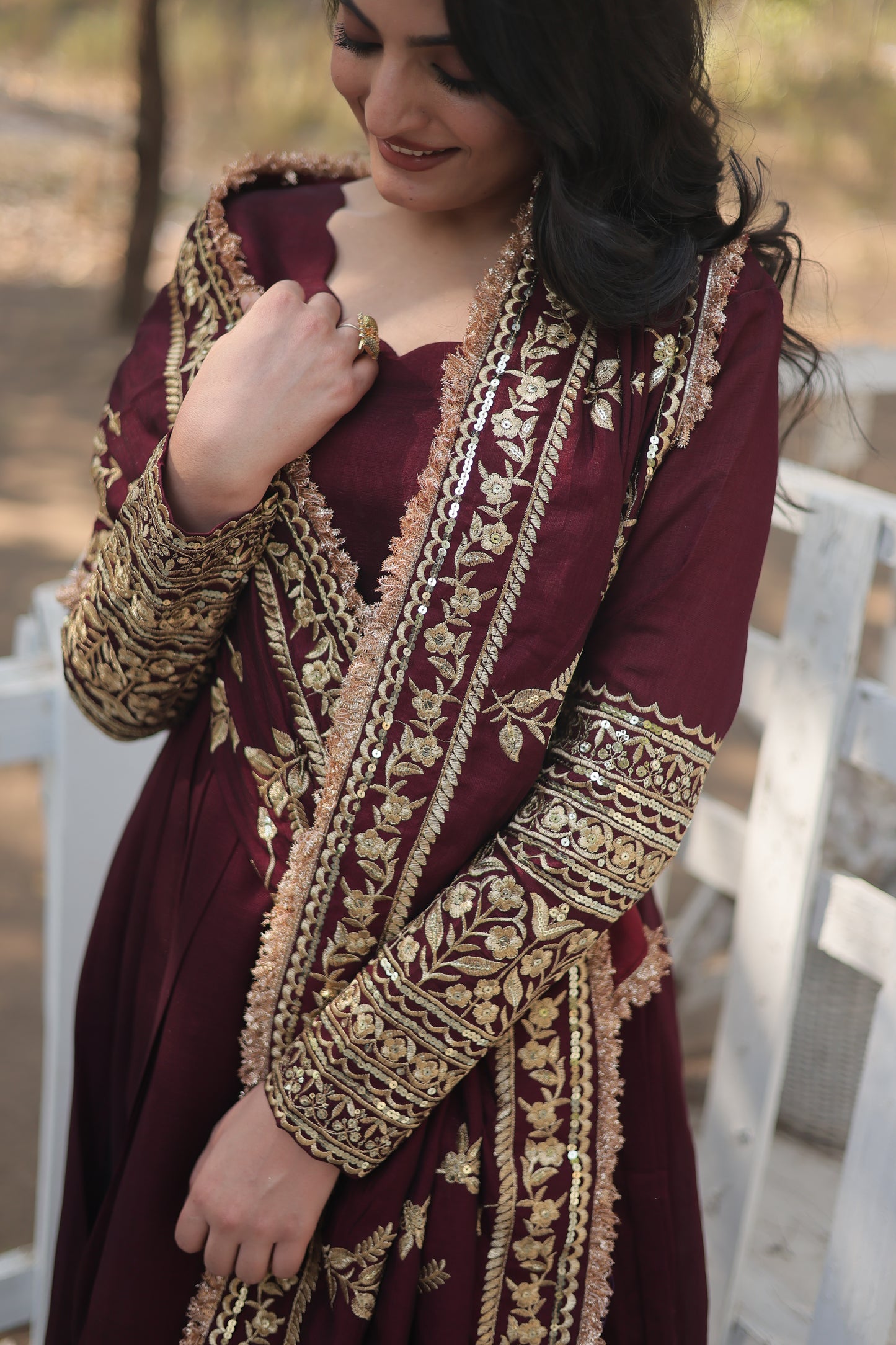 RADIANT DARK MAROON SUIT SET