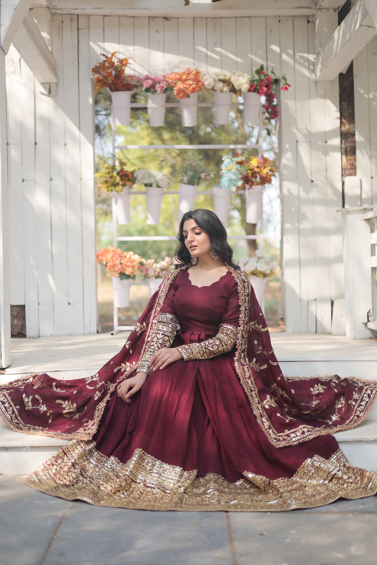 RADIANT DARK MAROON SUIT SET