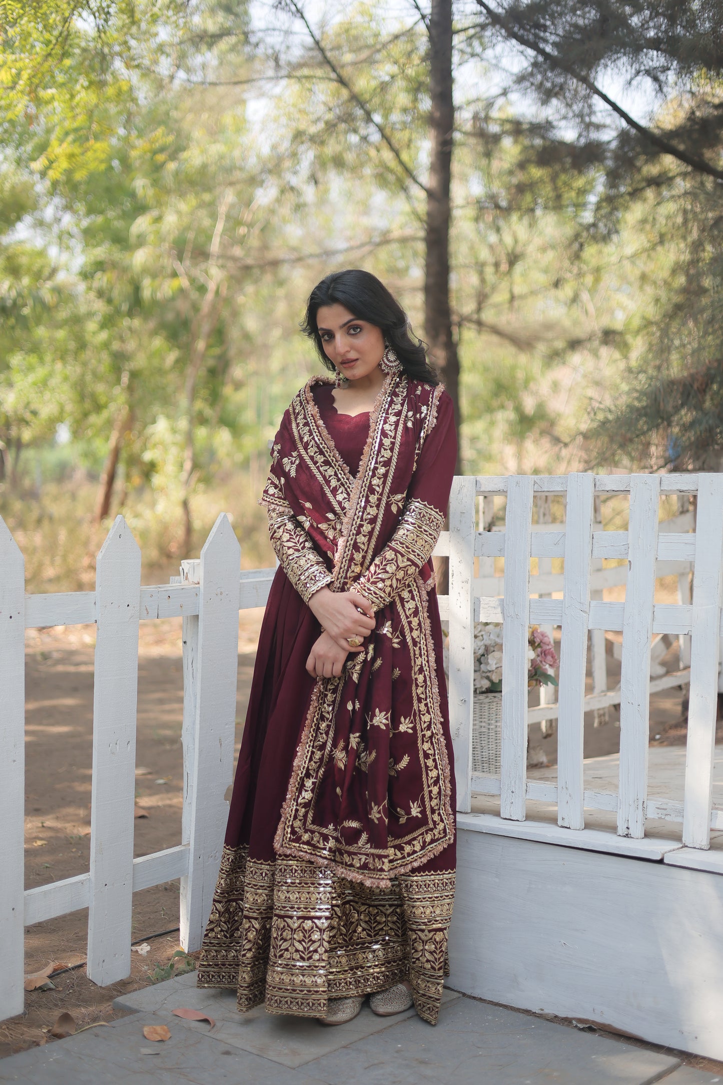RADIANT DARK MAROON SUIT SET