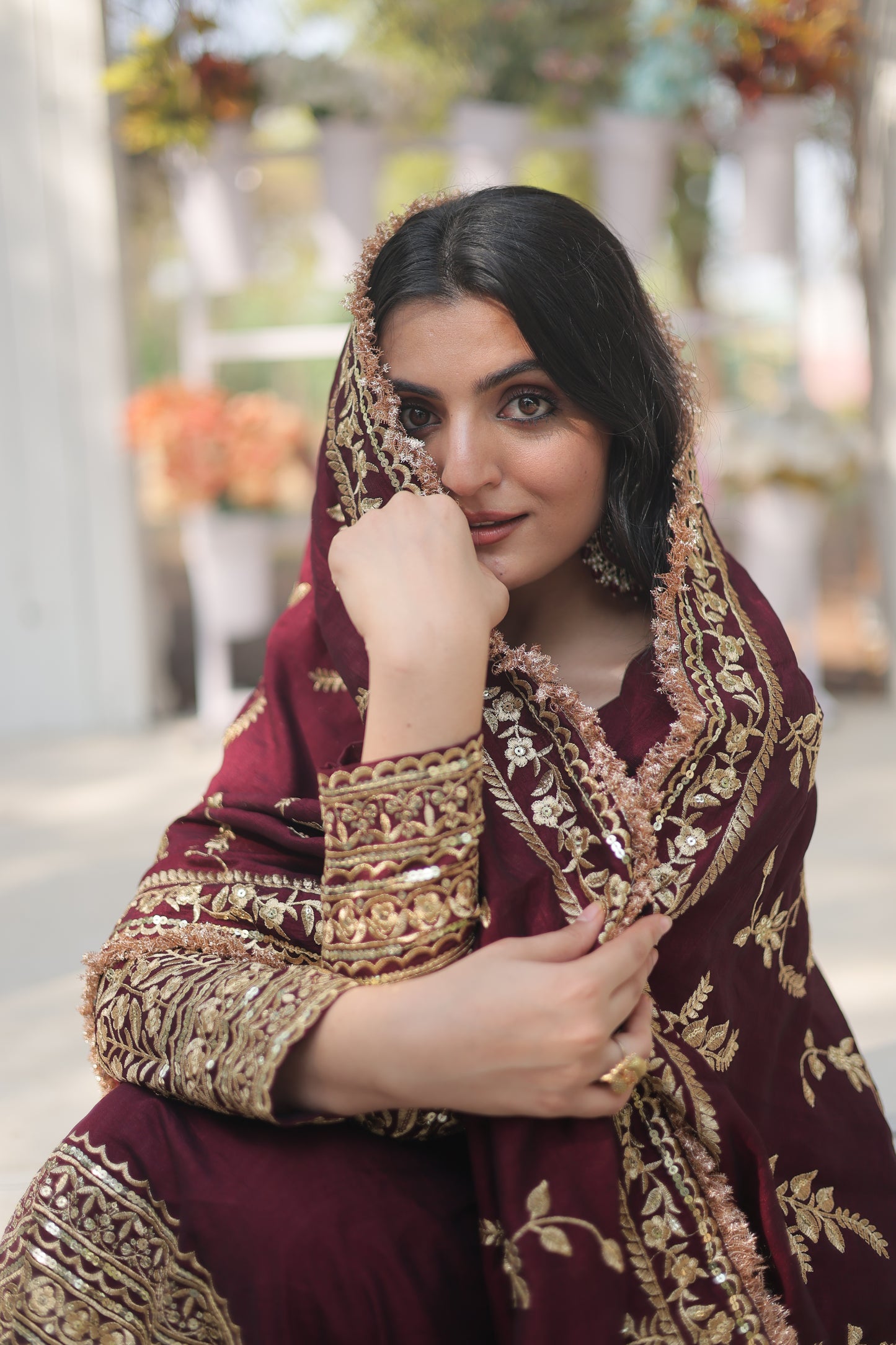 RADIANT DARK MAROON SUIT SET