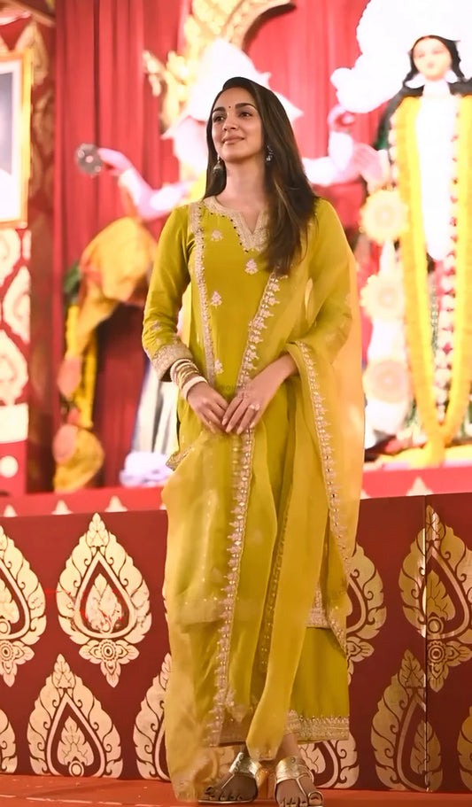 Kaira Rayon With Embroidery Work Suit Set