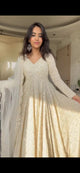 Lucknowi Embroidered Georgette Anarkali Full  Stitched Suit Set