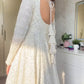 Lucknowi Embroidered Georgette Anarkali Full  Stitched Suit Set