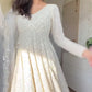 Lucknowi Embroidered Georgette Anarkali Full  Stitched Suit Set
