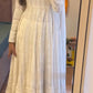 KINJU'S WHITE COLOURED ANARKALI SUIT SET.