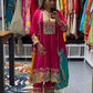 Rani Coloured Party Wear Suit Set With Embroidery and Sequnce Work TD-133