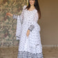 WHITE'S COLOURED ANARKALI SUIT SET