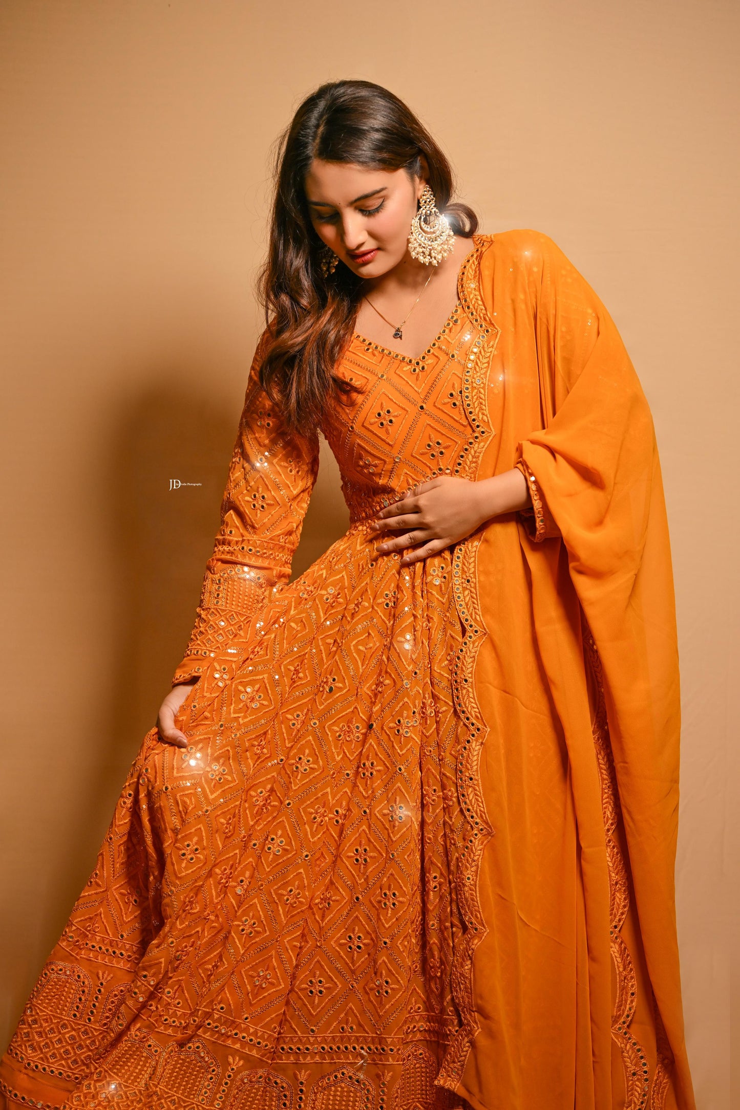 MUSTARD'S COLOUR PREMIUM ANARKALI SUT custmize anarkali