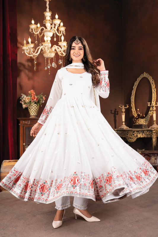 New Trendy Traditional Multi-Color Anarkali Suit Set