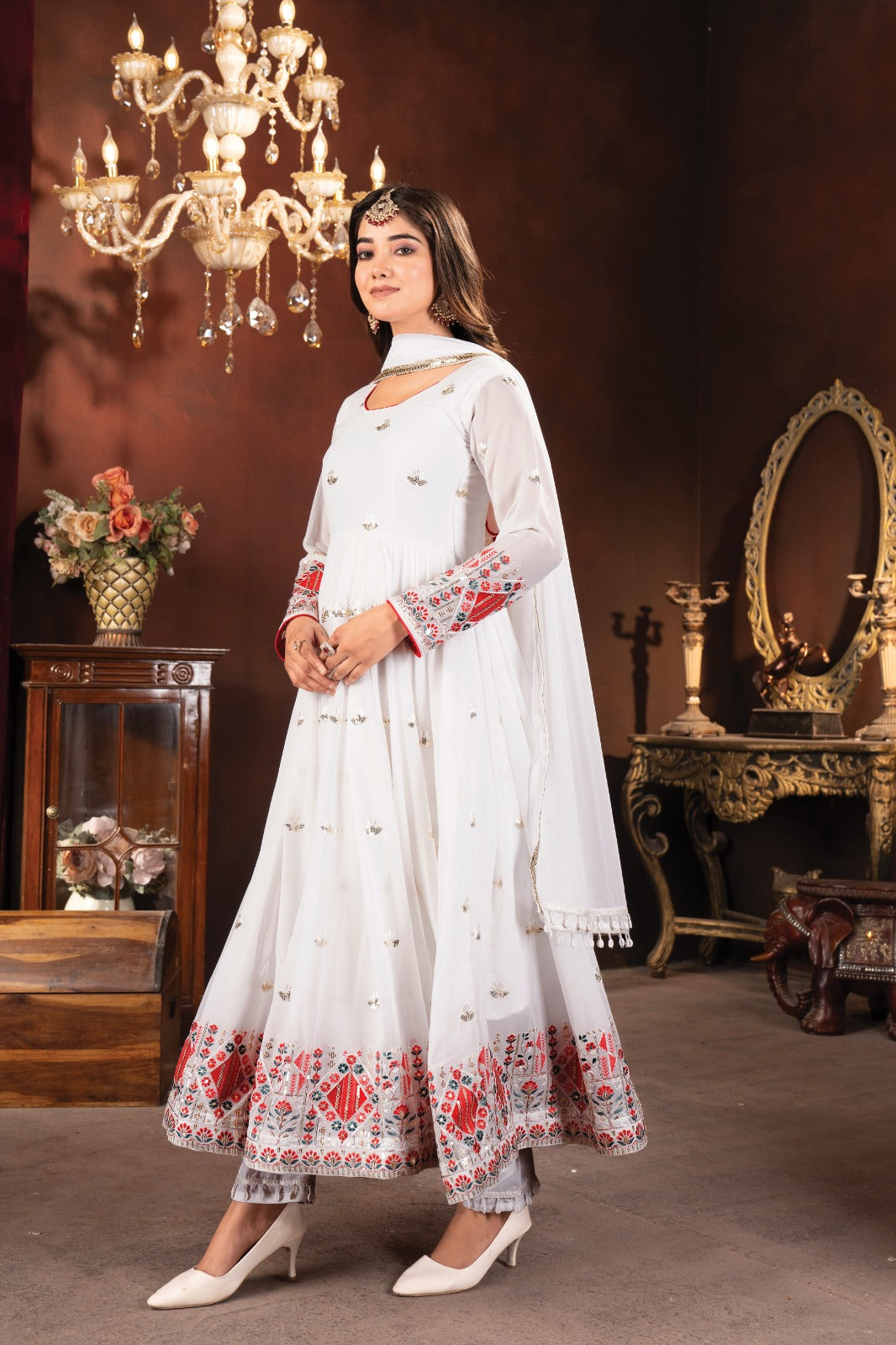 New Trendy Traditional Multi-Color Anarkali Suit Set