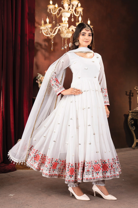 New Trendy Traditional Multi-Color Anarkali Suit Set