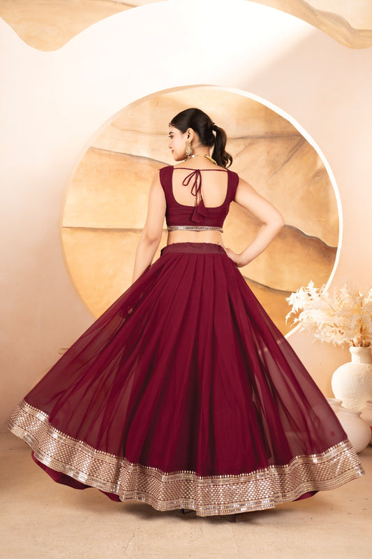 Katalina's Maroon Coloured Party Wear Lehenga Choli