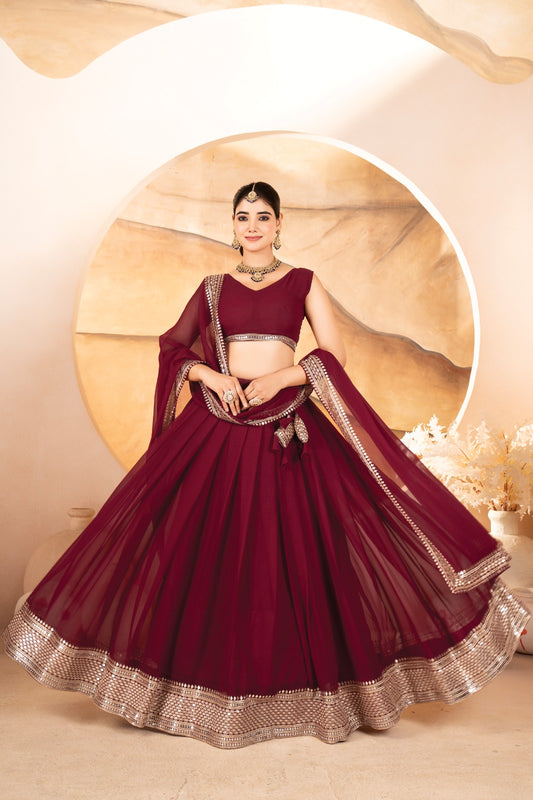 Katalina's Maroon Coloured Party Wear Lehenga Choli