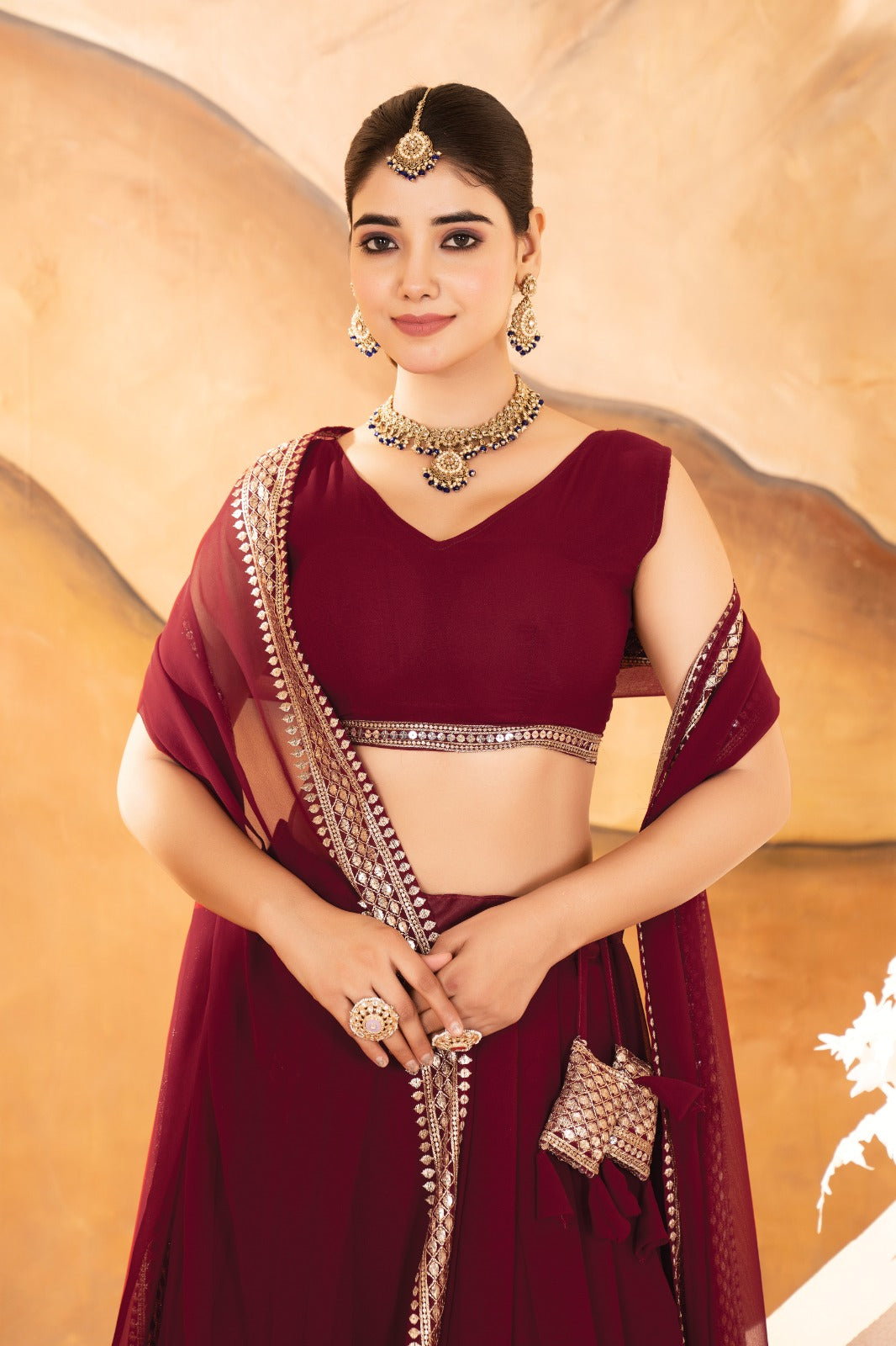 Katalina's Maroon Coloured Party Wear Lehenga Choli