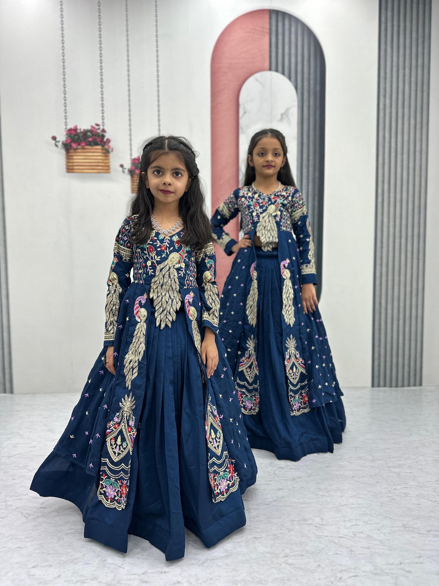 Kids Heavy Traditional Crop Top with Shrug