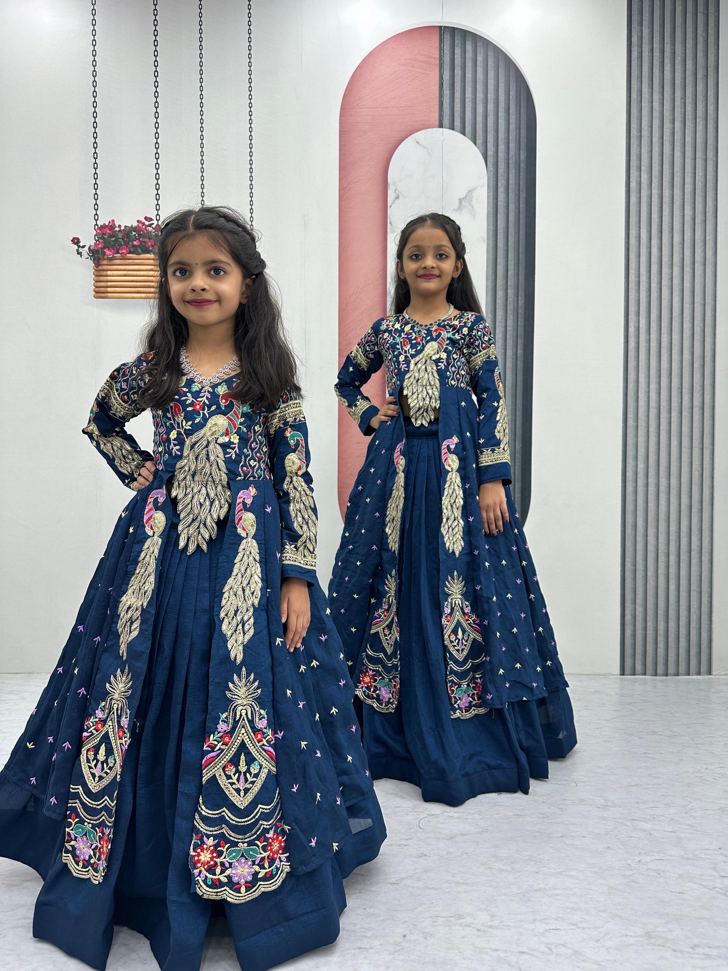 Kids Heavy Traditional Crop Top with Shrug