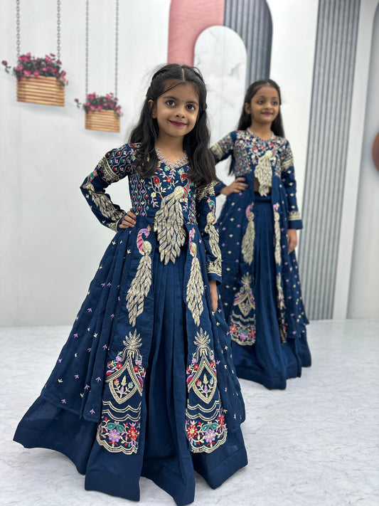 Kids Heavy Traditional Crop Top with Shrug