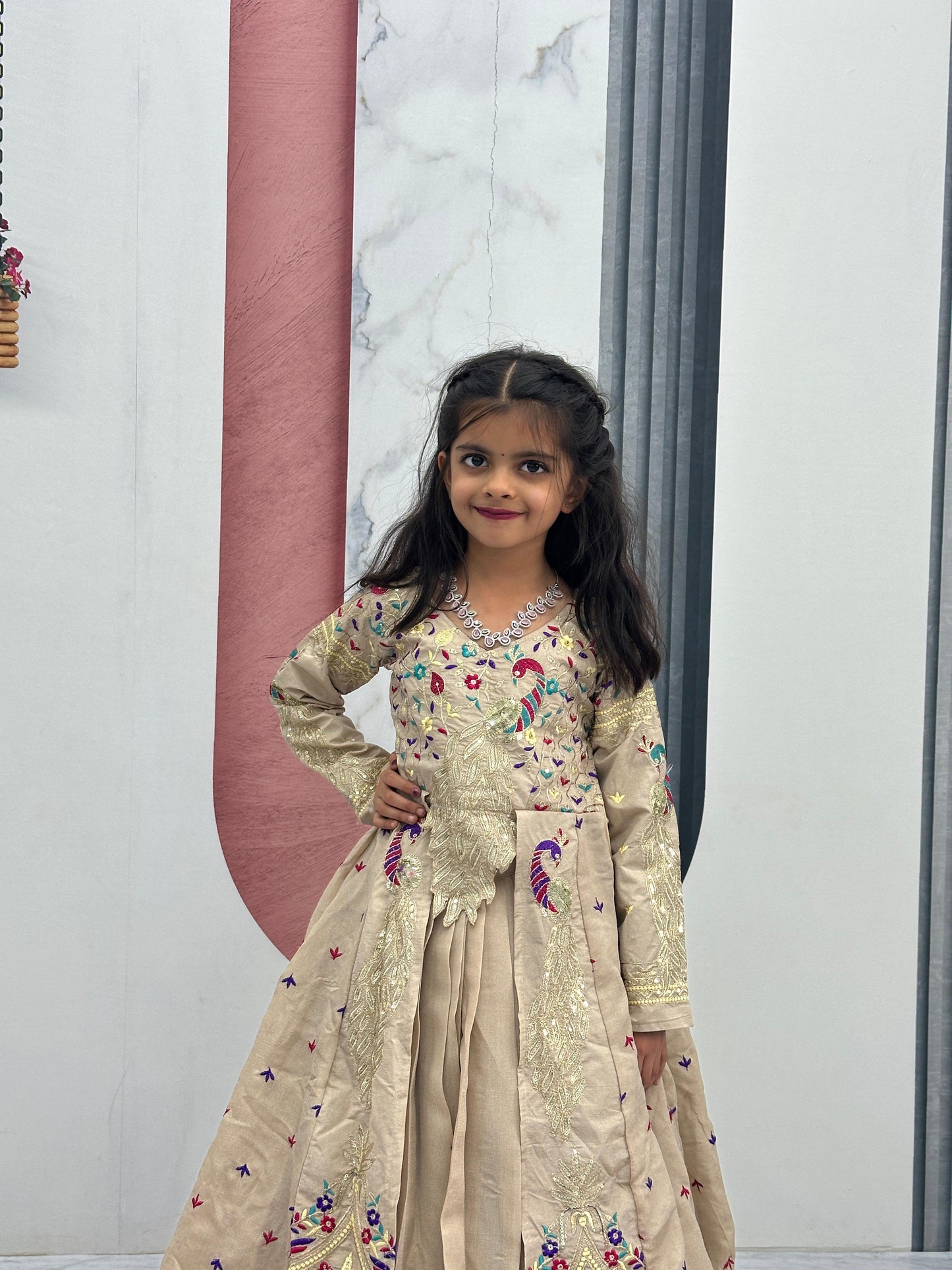 Kids Heavy Traditional Crop Top with Shrug