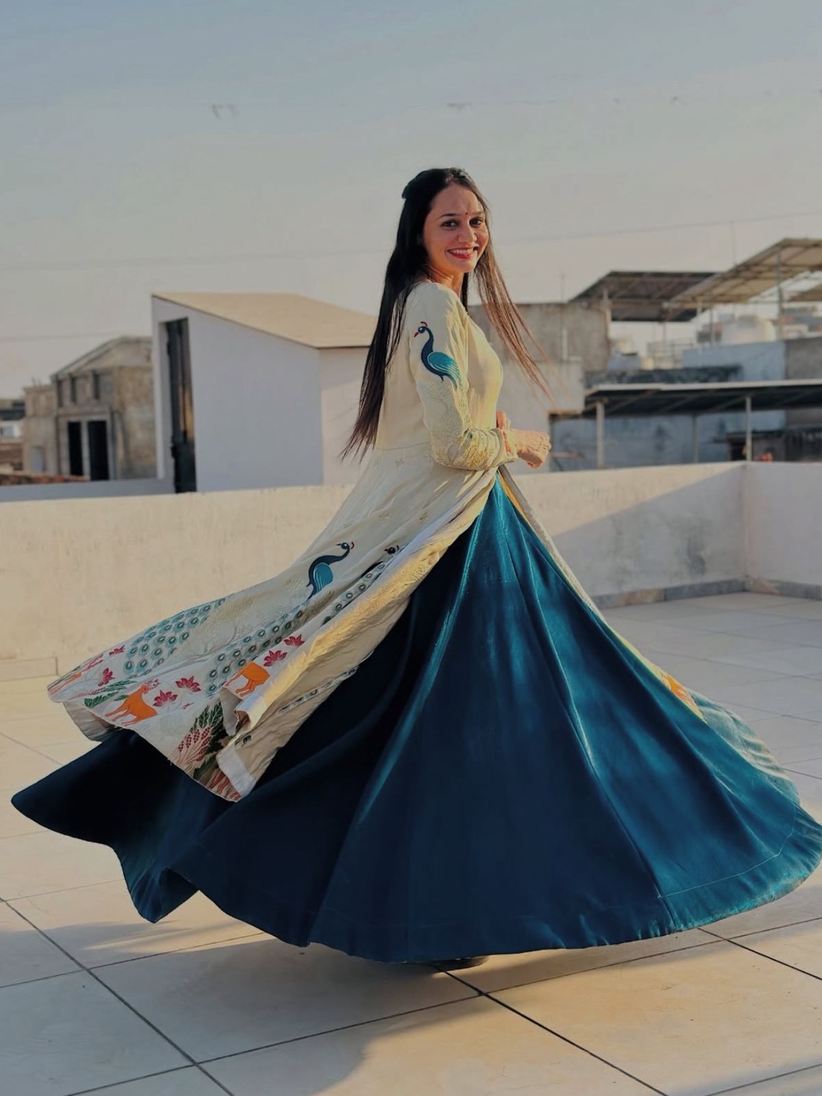 Traditional Crop Top Shrug with  Lengha Set