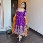 Purple Floral Anarkali Suit Set