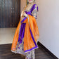 Purple Floral Anarkali Suit Set