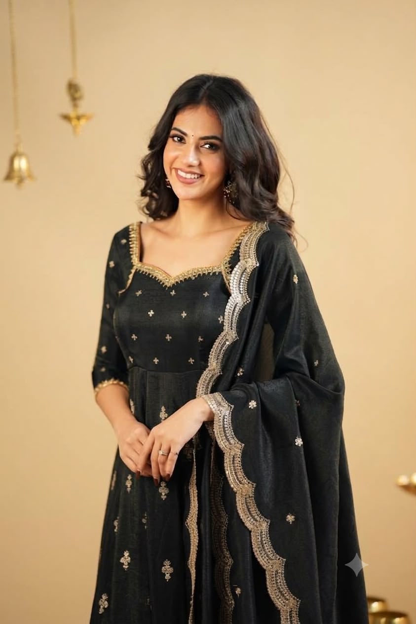 Saakshi cosmo Slit Anarkali Premium Suit Set